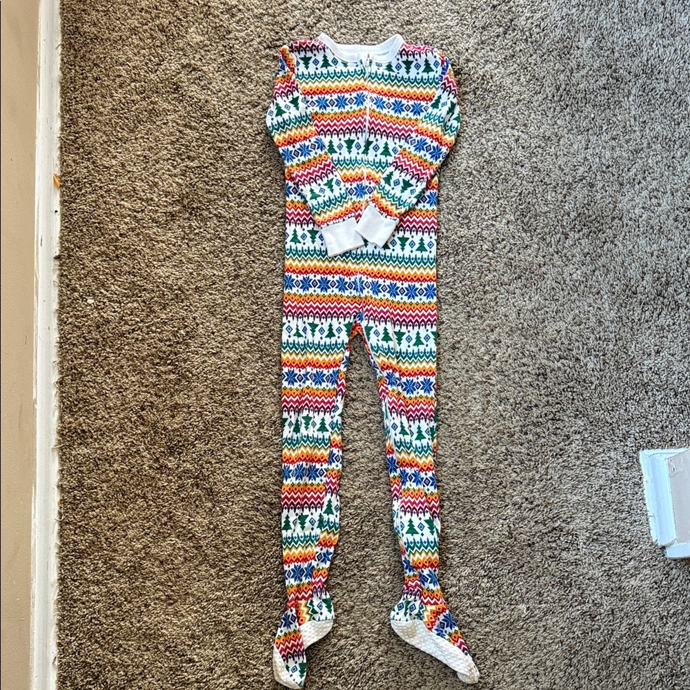 Old Navy Multicolor Holiday Footie Pajamas